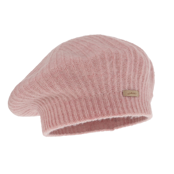 Baskenmütze Winter Damen in Rosa Grace