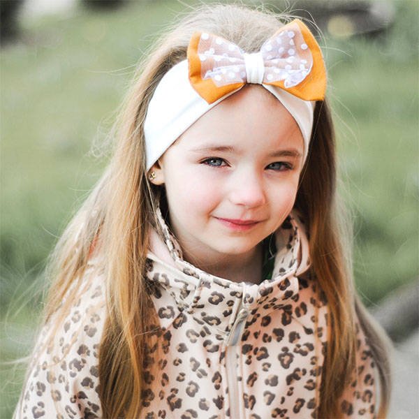 Herbst und Frühlings Stirnband für Mädchen Cremefarben Celinka