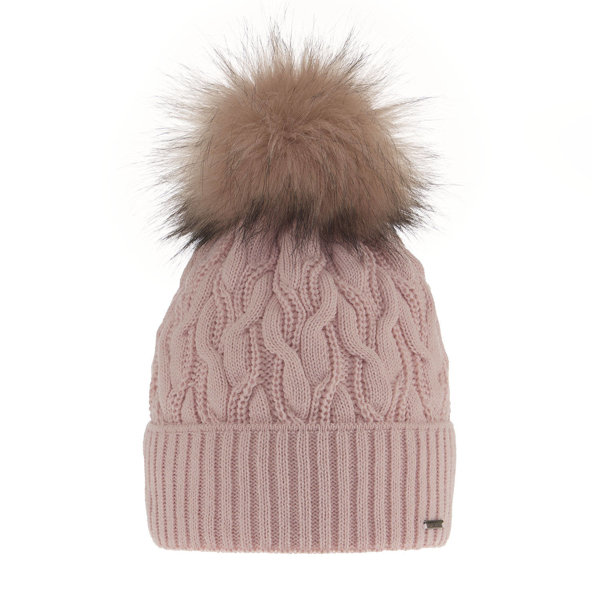 Wintermütze Damen mit Bommel Rosa Deva