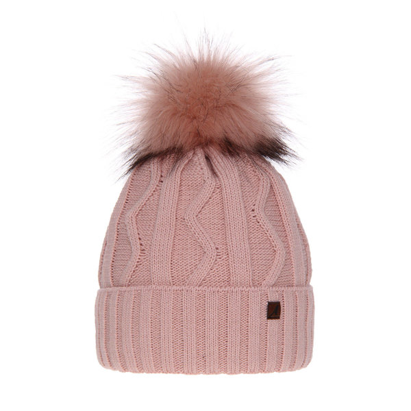 Wintermütze Damen mit Bommel Rosa Renika