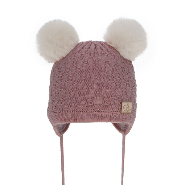 Wintermütze für Mädchen mit Bommel Rosa Emila