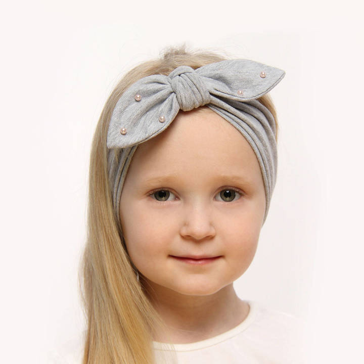 Herbst und Frühlings Stirnband für Mädchen Grau Helenka