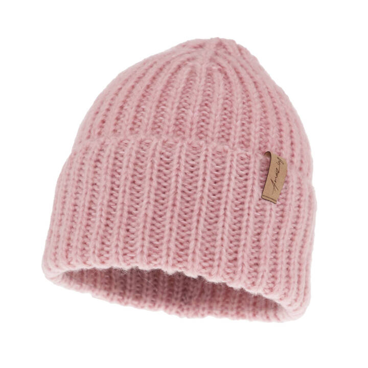 Wintermütze Damen aus Merinowolle Rosa Caro