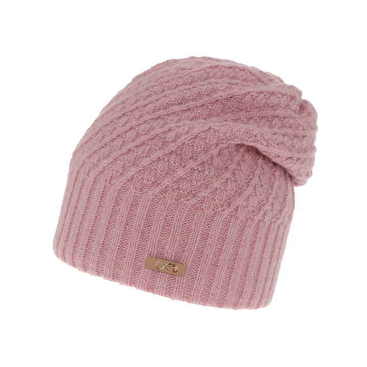 Wintermütze Damen aus Merinowolle in Rosa Misha