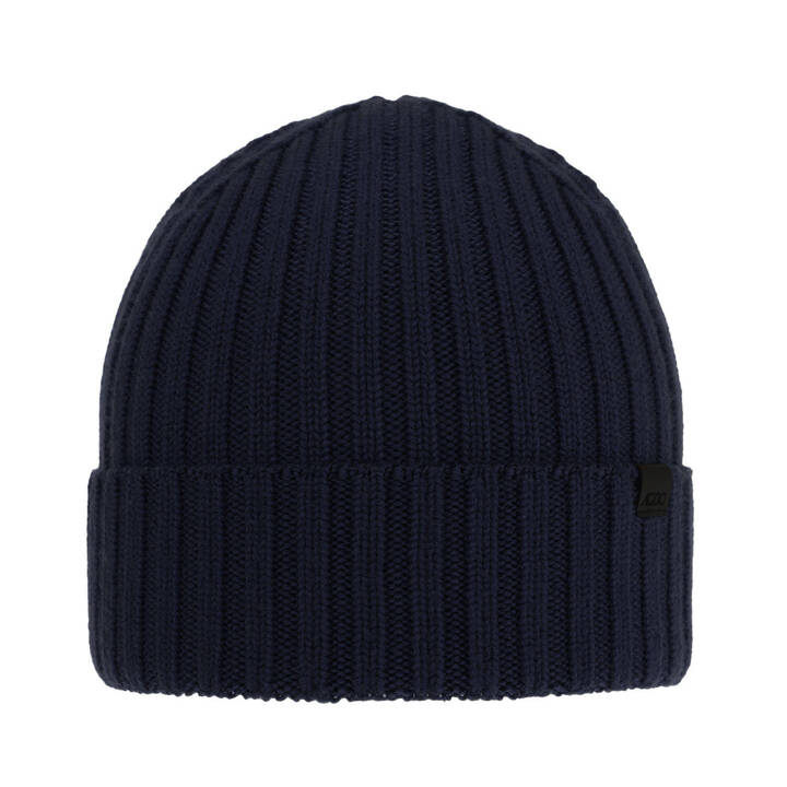 Wintermütze Herren 100% extrafeine Merinowolle Navy Blau Nathan