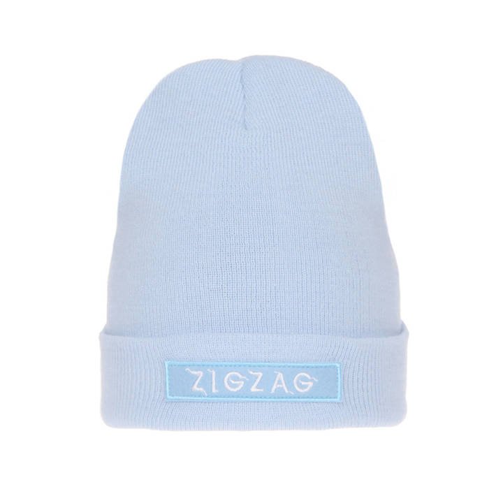 Wintermütze für Mädchen Light blue Zigzag