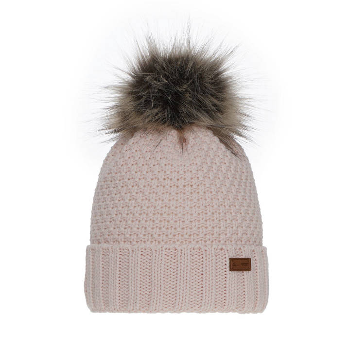 Wintermütze für Mädchen mit Bommel Rosa Pola