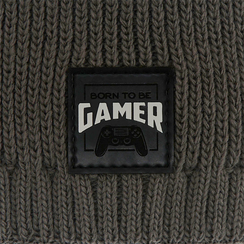 Winterset Jungen: Mütze und Schlauchschal Grau Gami