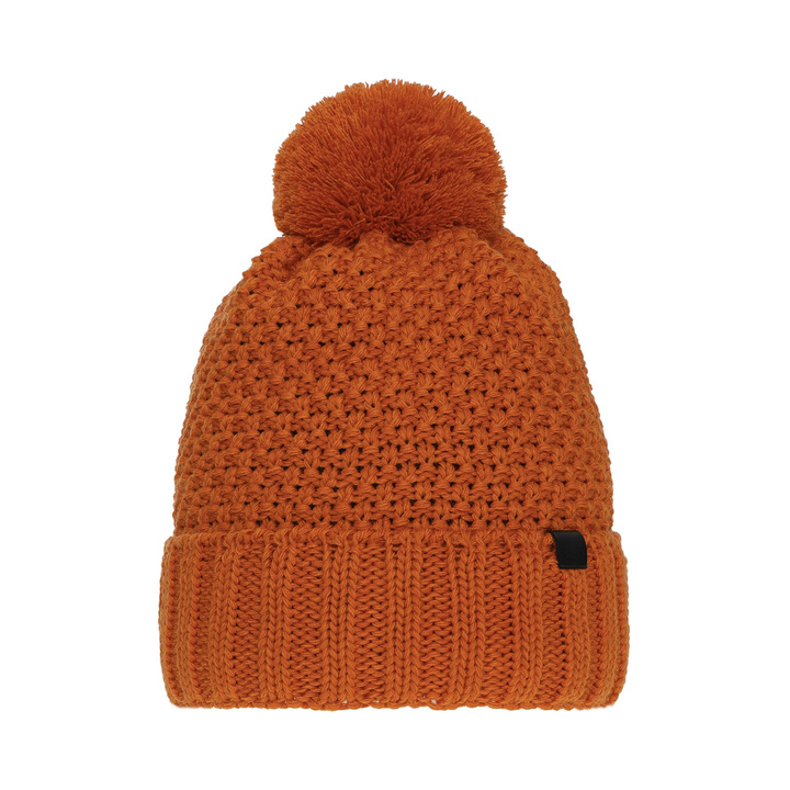 Wintermütze Jungen mit Bommel Orange Polins 