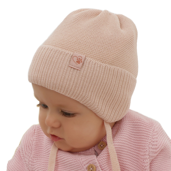 Wintermütze für Mädchen mit Merinowolle Orange Dari