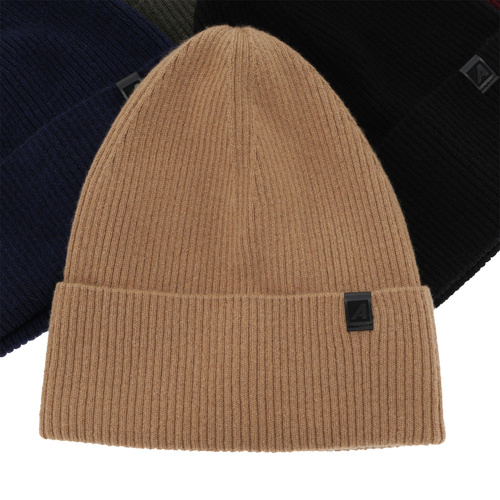 Herbst und Frühlingsmütze Herren, khaki, mit Merinowolle und Kaschmir, Azuryt