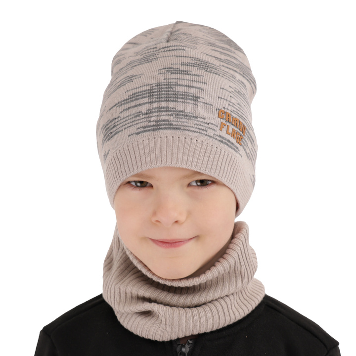 Herbst und Frühlingsset Jungen: Mütze und Schlauchschal Navy Blau Carter