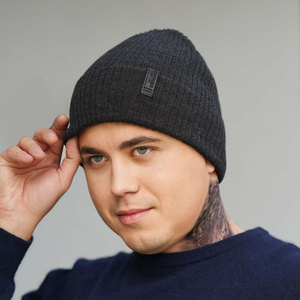 Wintermütze Herren Schwarz Valerio