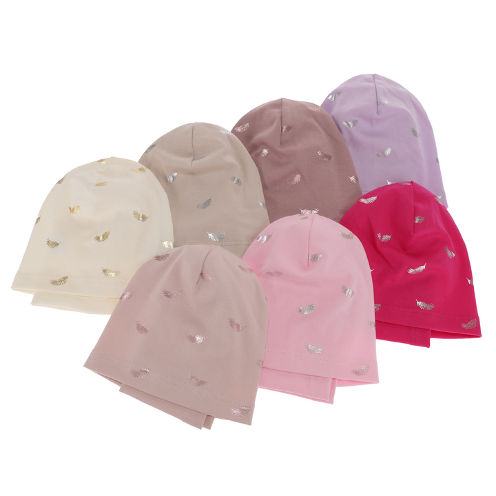 Herbst und Frühlingsset Mädchen baumwolle: Mütze und Schlauchschal Rosa Florena
