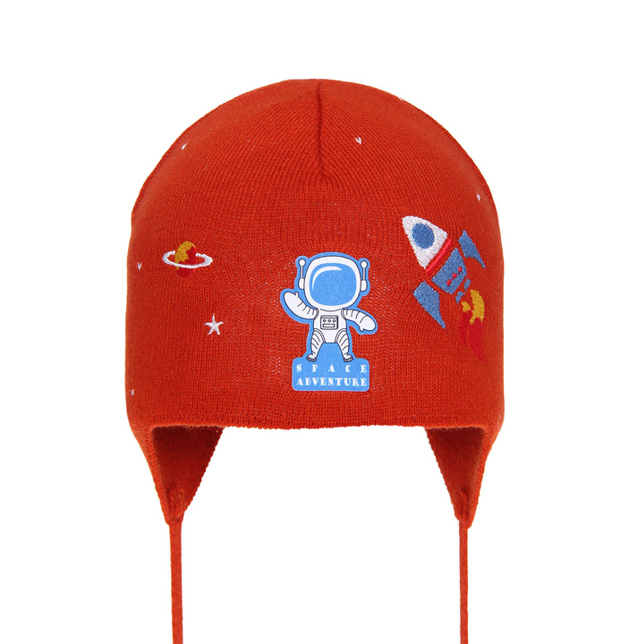 Herbst und Frühlingsmütze für Jungen Baumwollfutter Rot Armin