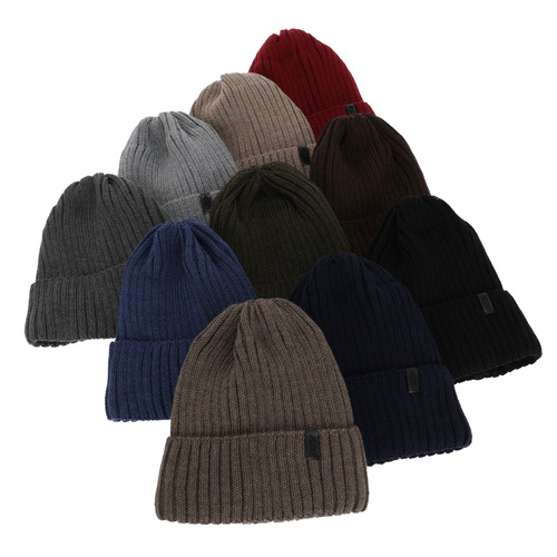 Wintermütze Herren, blau, mit Merinowolle, Tyrol