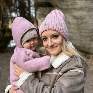 Wintermütze Damen aus Merinowolle Beige Benedetta