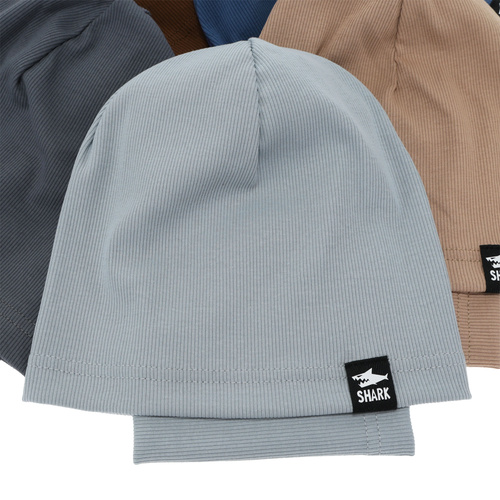 Herbst und Frühlingsset Jungen: Mütze und Schlauchschal Blau Rumel