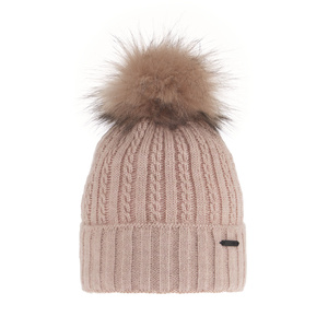 Wintermütze Damen mit Bommel Rosa Karizma