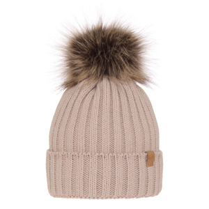 Wintermütze Damen mit Bommel Beige Europa