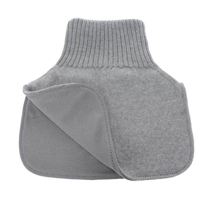 Eigenständiger Halswärmer für Jungen, Winter, grau, 100% Merinowolle, Baumwollfutter, Tiket