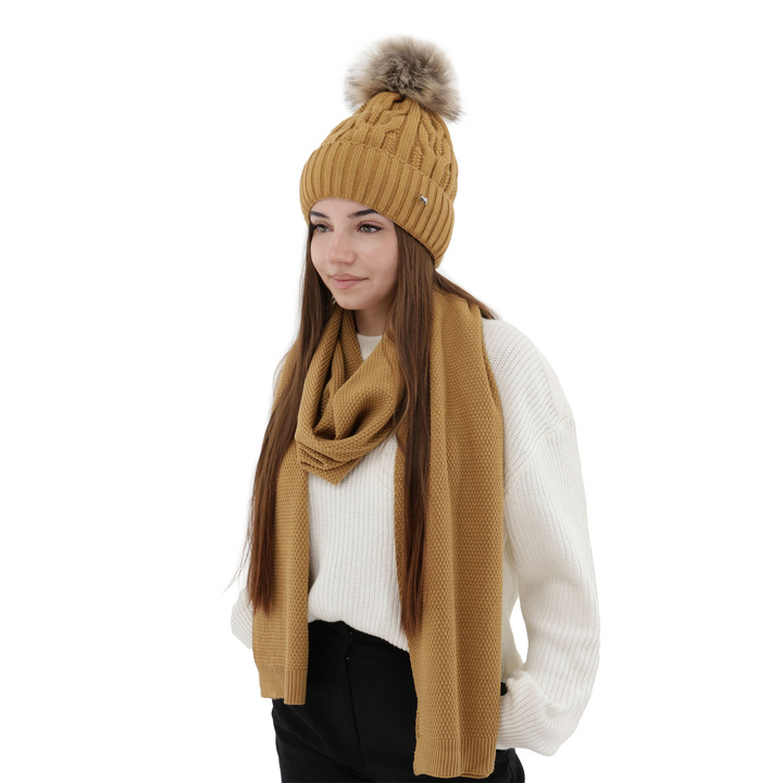 Schlauchschal Damen Camel Agora