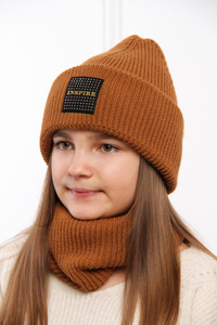 Winterset Mädchen: Mütze und Schlauchschal Rosa Lumena