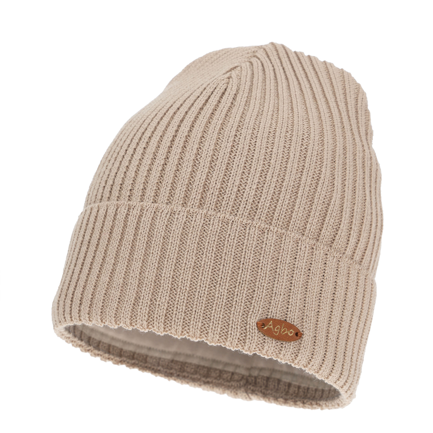 Damen-Wintermütze, beige, mit Merinowolle Shila