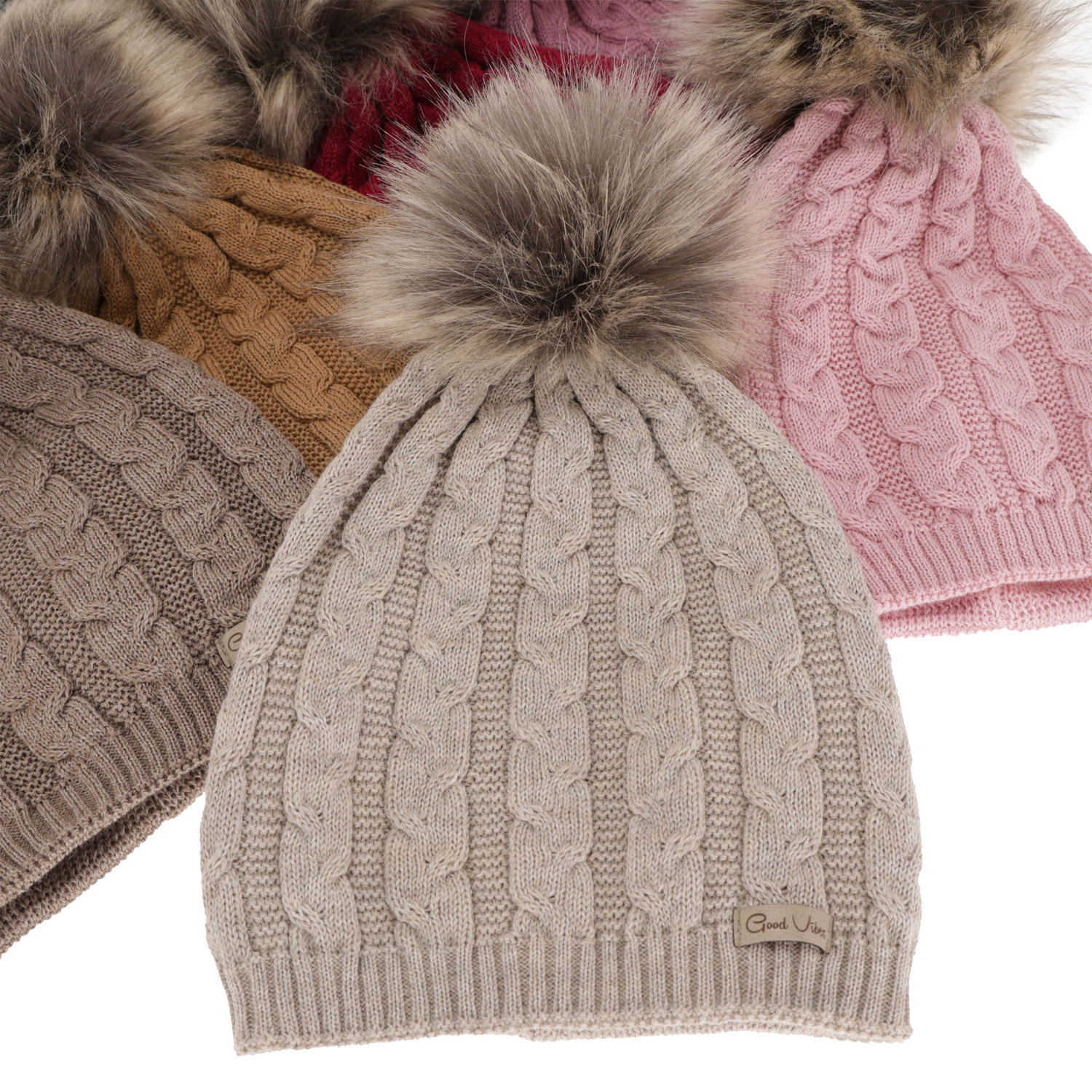 Wintermütze Damen aus Merinowolle in Violett Bafi