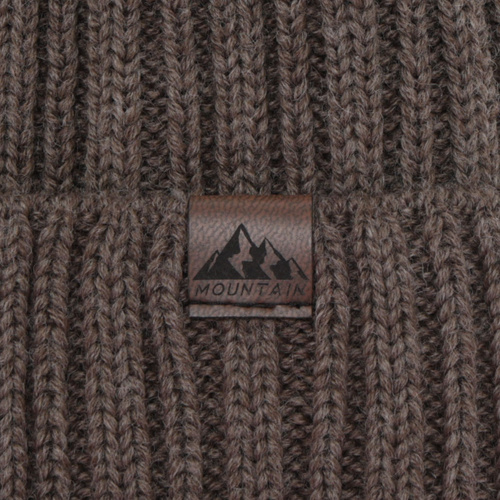 Wintermütze Herren, granatowa, mit Merinowolle, Huno