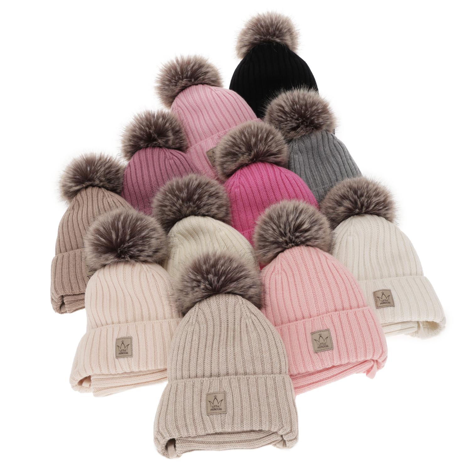 Winterset Mädchen: Mütze und Schlauchschal aus 100% extrafeiner Merinowolle, gefüttert mit Wollfleece in Rosa Martina 