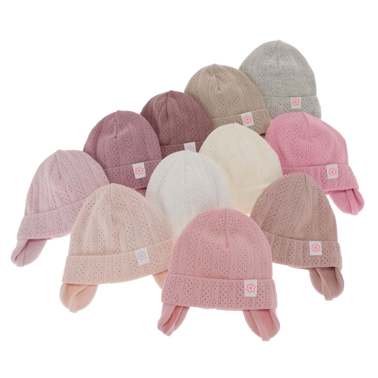 Herbst und Frühlingsmütze für Mädchen Beige Lucrezia