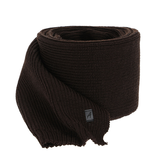 Winterschal Herren, braun, mit Merinowolle Algor