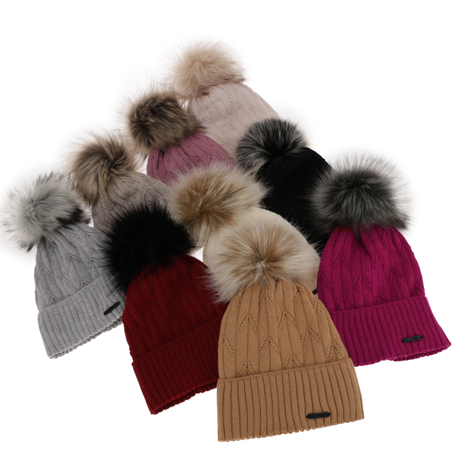 Wintermütze Damen aus Merinowolle in Cremefarben Talaria