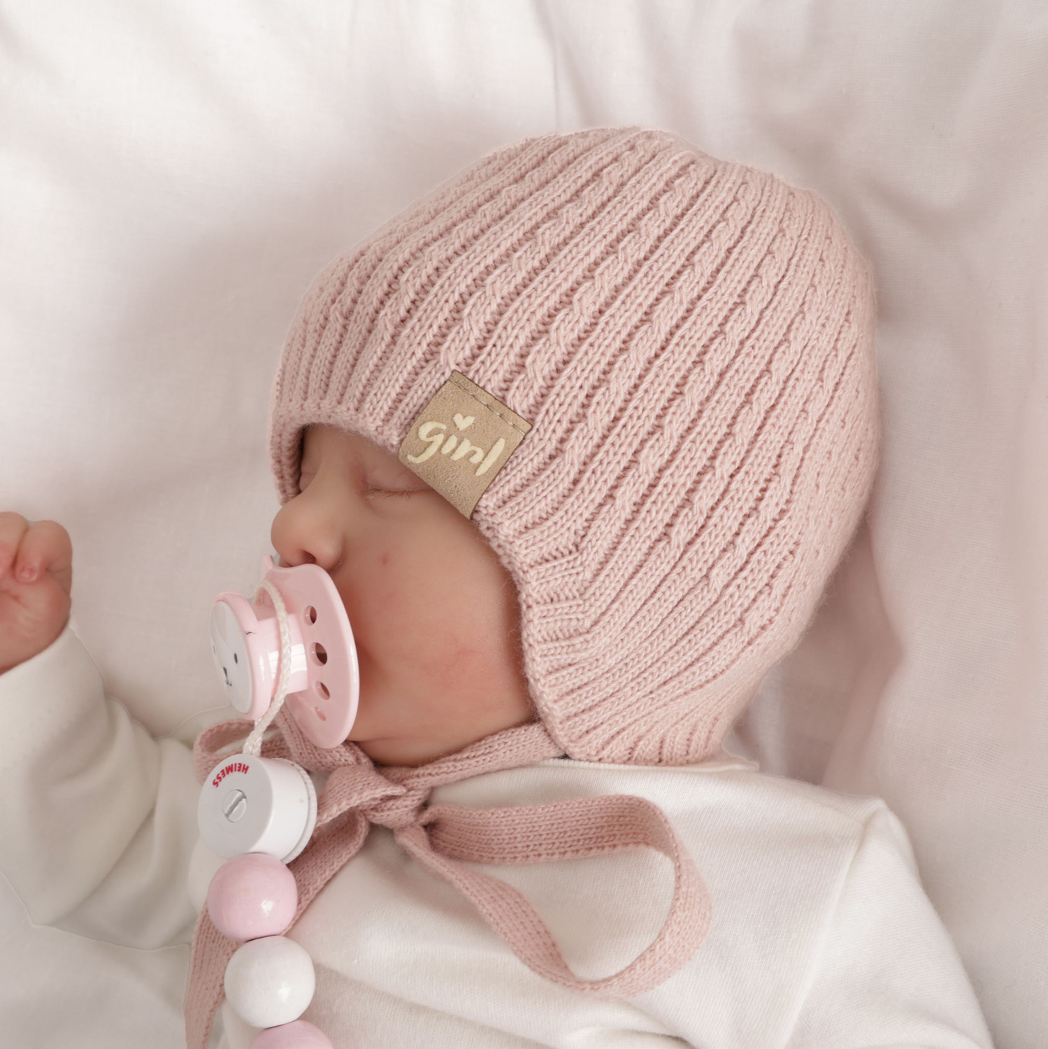 Herbst und Frühlingsmütze für Mädchen Beige Cheri