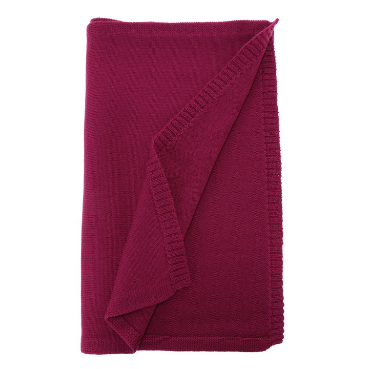 Winterschal Damen, Winter, amarantowy, 100% Merinowolle, Elonia