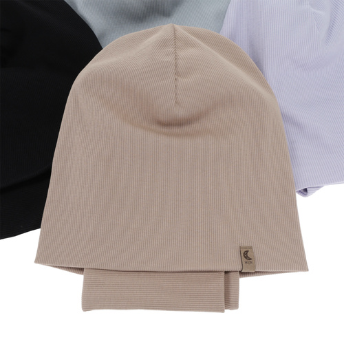 Herbst und Frühlingsset Mädchen: Mütze und Schlauchschal, Baumwolle, beige, Bravura