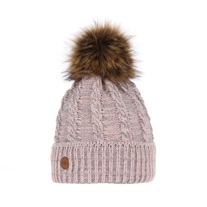 Wintermütze für Mädchen mit Bommel Rosa Dolores