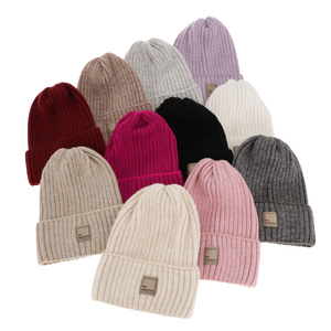Wintermütze Damen Beige aus Merinowolle Benedetta