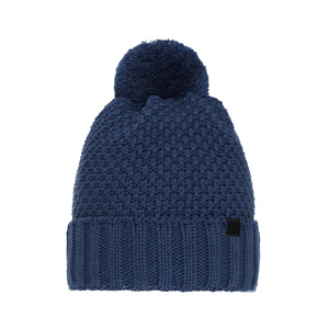 Wintermütze Jungen mit Bommel Blau Polins 