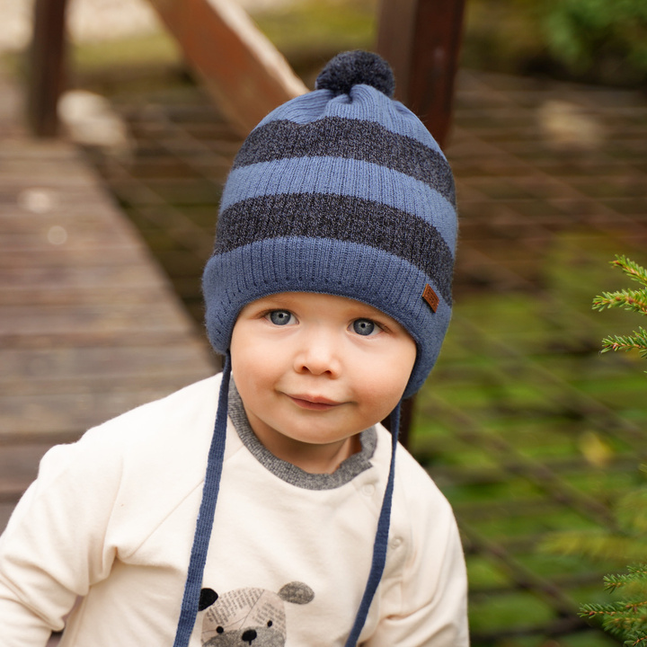 Herbst und Frühlingsmütze für Jungen Blau Magik