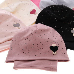 Herbst und Frühlingsset Mädchen baumwolle: Mütze und Schlauchschal Rosa Tori