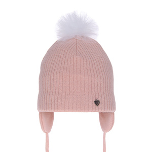 Herbst und Frühlingsmütze für Mädchen Rosa Poni