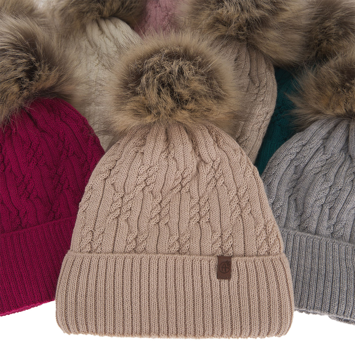 Wintermütze Damen Merinowolle Schwarz Larida