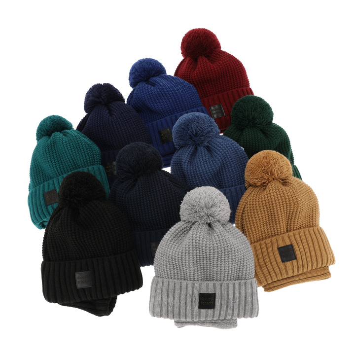 Winterset für Jungen: Mütze und Schlauchschal in Camel Conan