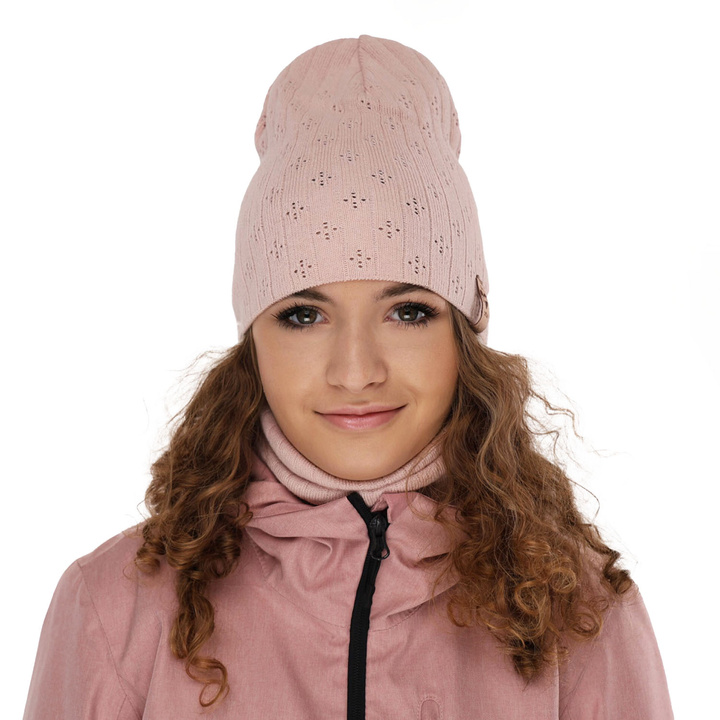Herbst und Frühlingsset Mädchen: Mütze und Schlauchschal Rosa Felicity