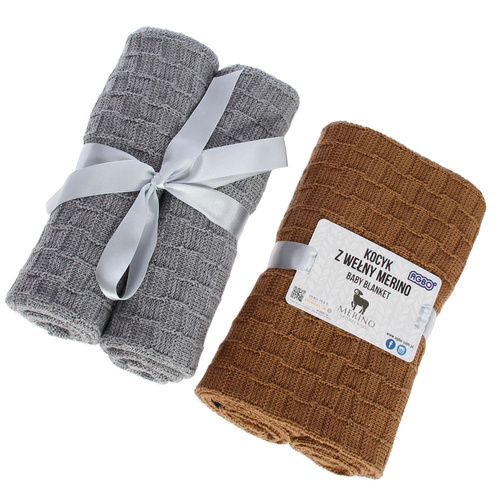Baby und Kinder Decke aus 100% Wolle Rosa Elf