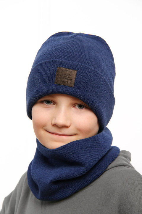 Wintermütze für Kinder Navy Blau Smerf