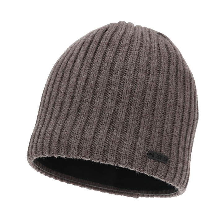 Wintermütze Herren, beige, mit Merinowolle, Adagio