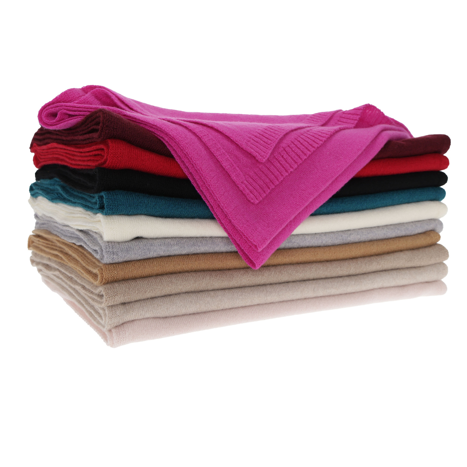 Winterschal Damen, Winter, hellbeige, mit Merinowolle und Kaschmir, Irenia